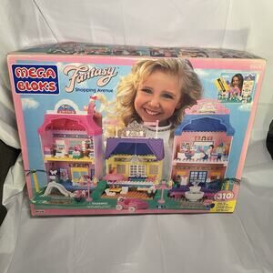1995 Vintage Mega Bloks Fantasy Shopping Avenue Playset #9404 Read Description